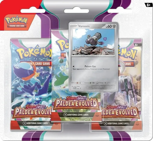 Paldea Evolved 3 Pack Blister---  Chrispytcg live